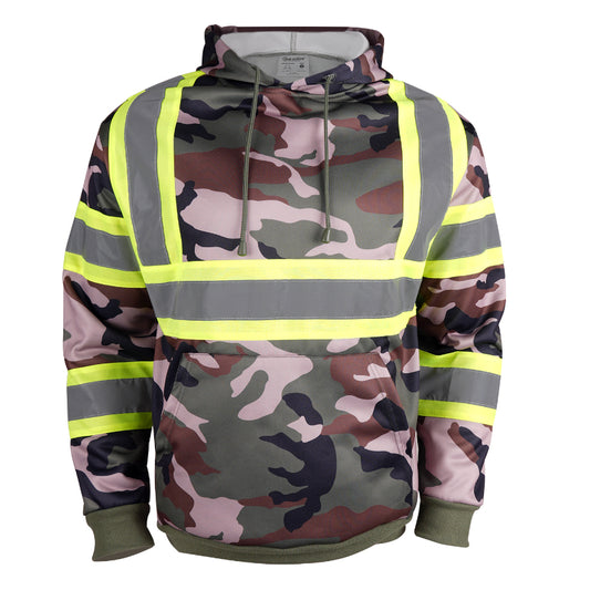 SAFWY-B2-093 Hi-Vis Reflective Safety Pullover Hoodie