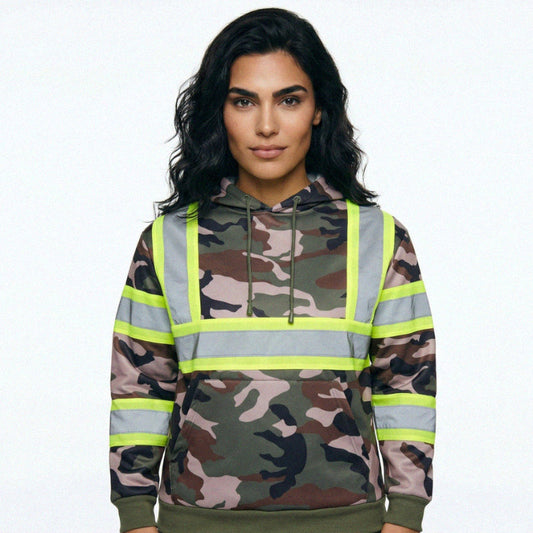 SAFWY-B2-093 Hi-Vis Reflective Safety Pullover Hoodie