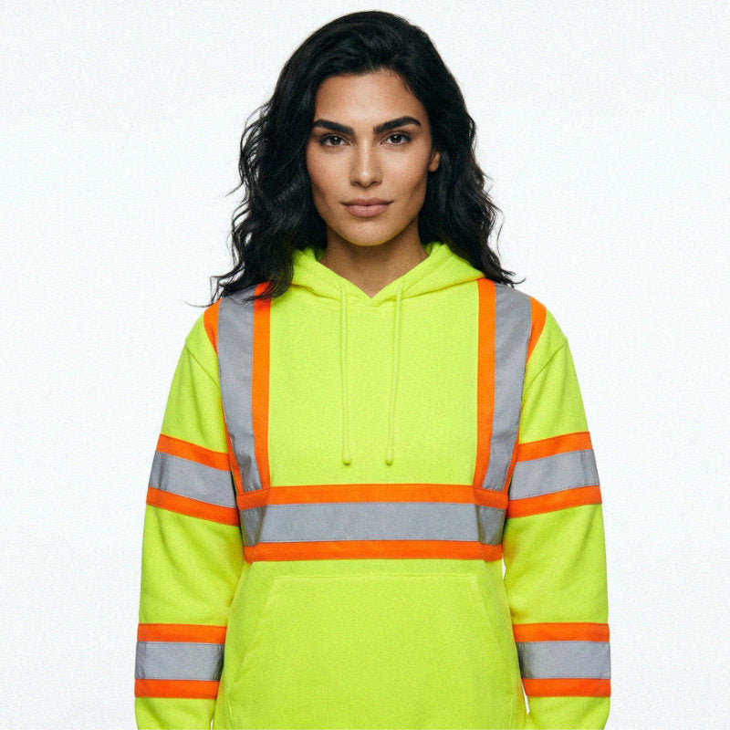 SAFWY-B2-093 Hi-Vis Reflective Safety Pullover Hoodie