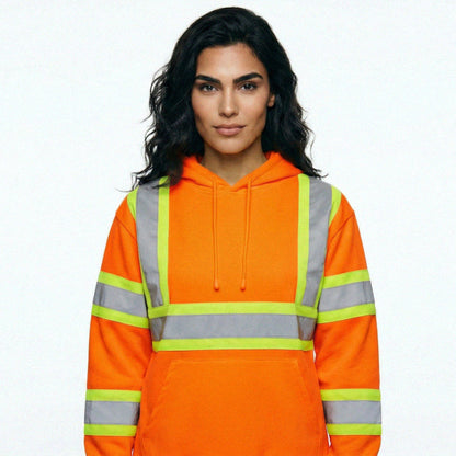 SAFWY-B2-093 Hi-Vis Reflective Safety Pullover Hoodie