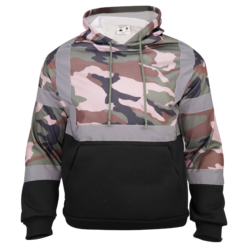 SAFWY-B28-091 Pullover Hoodie with Reflective Stripes