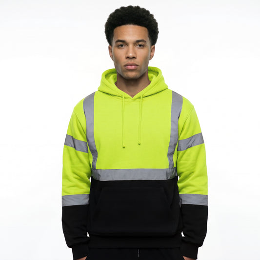 SAFWY-B28-091 Pullover Hoodie with Reflective Stripes