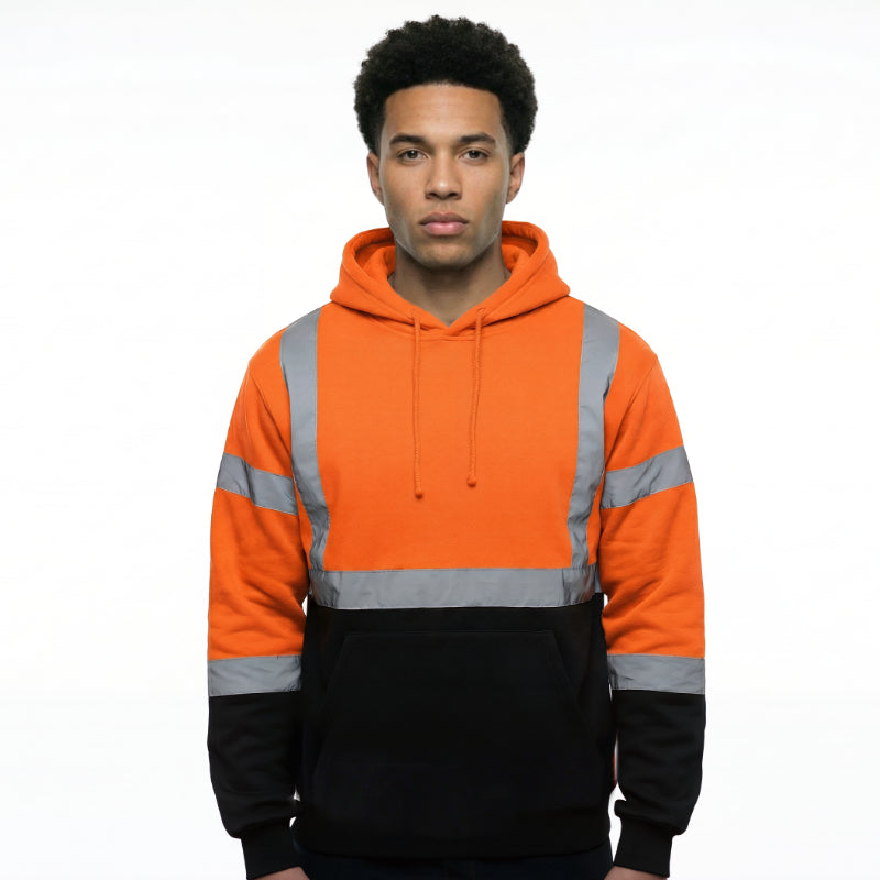 SAFWY-B28-091 Pullover Hoodie with Reflective Stripes
