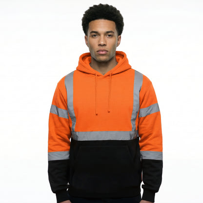 SAFWY-B28-091 Pullover Hoodie with Reflective Stripes