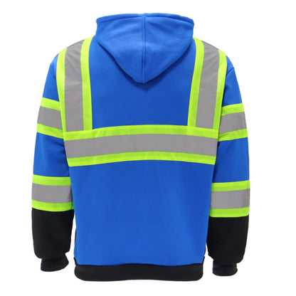SAFWY-C2-090 Hi-Vis Pullover Hoodie with Reflective Stripes