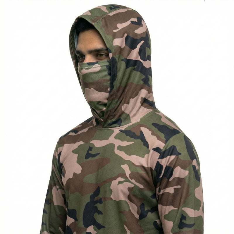 SAFTX-C2-075M Long Sleeve Hooded Work Shirt with Mask