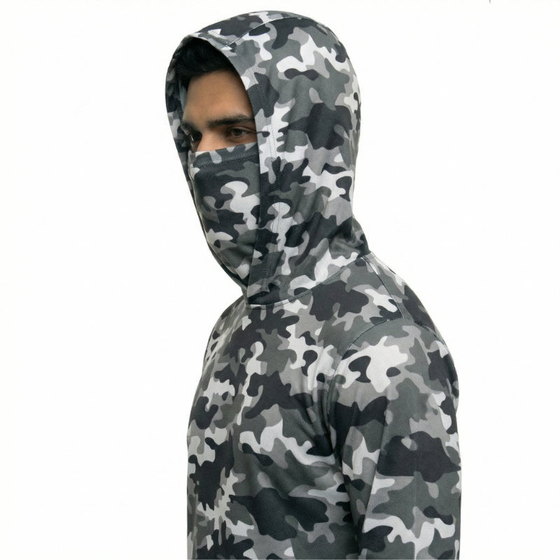SAFTX-C2-075M Long Sleeve Hooded Work Shirt with Mask