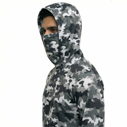 SAFTX-C2-075M Long Sleeve Hooded Work Shirt with Mask