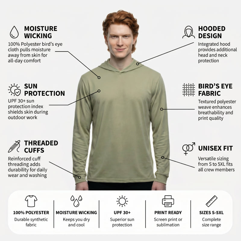 SAFTX-C2-075 Long Sleeve Hooded Work Shirt