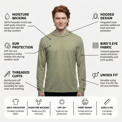 SAFTX-C2-075 Long Sleeve Hooded Work Shirt