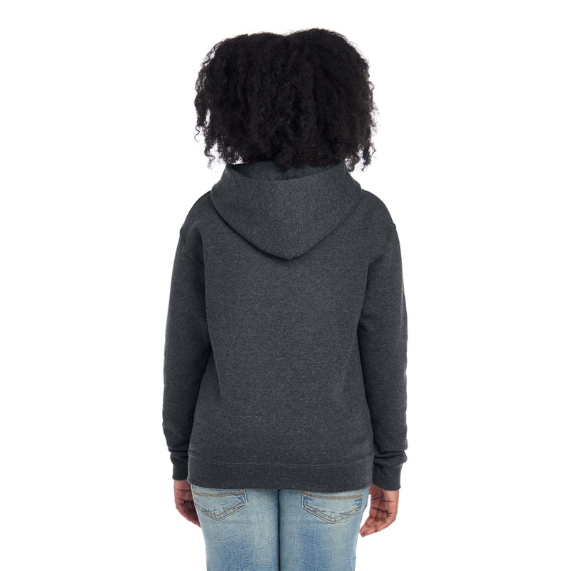 996YR NuBlend® Youth Hooded Sweatshirt (Dark Colors)