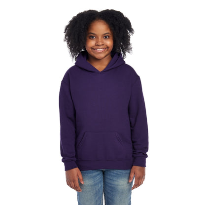 996YR NuBlend® Youth Hooded Sweatshirt (Dark Colors)