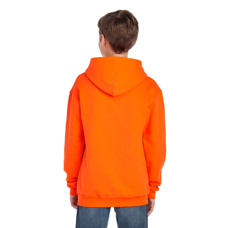 996YR NuBlend® Youth Hooded Sweatshirt (Safety Colors)
