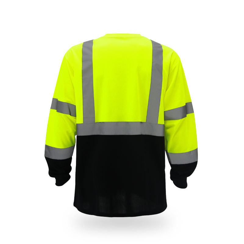 SAFTX-C68-059 High Visibility Contrast Long Sleeve Safety T-shirt